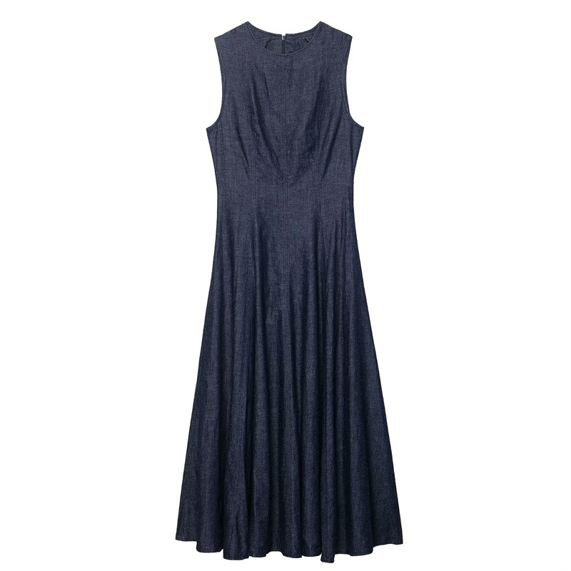 Midi Dress - New slim fit fashion retro denim