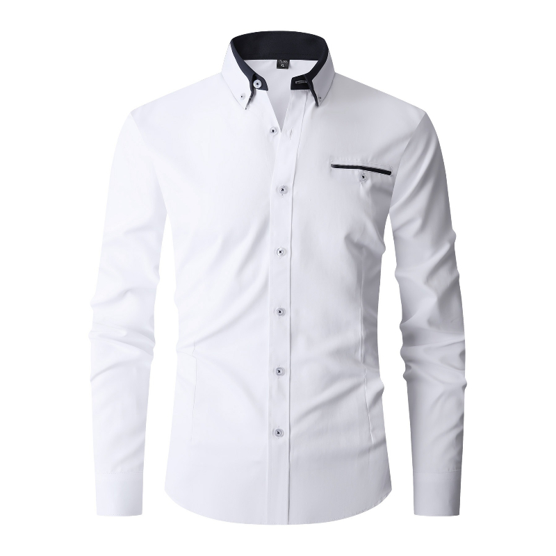 Formal Dress - Men Formal Shirt Long Sleeve Office
