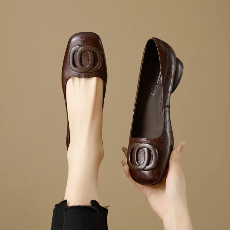 Womens Heels - French Style Women Shoes Pumps Leather