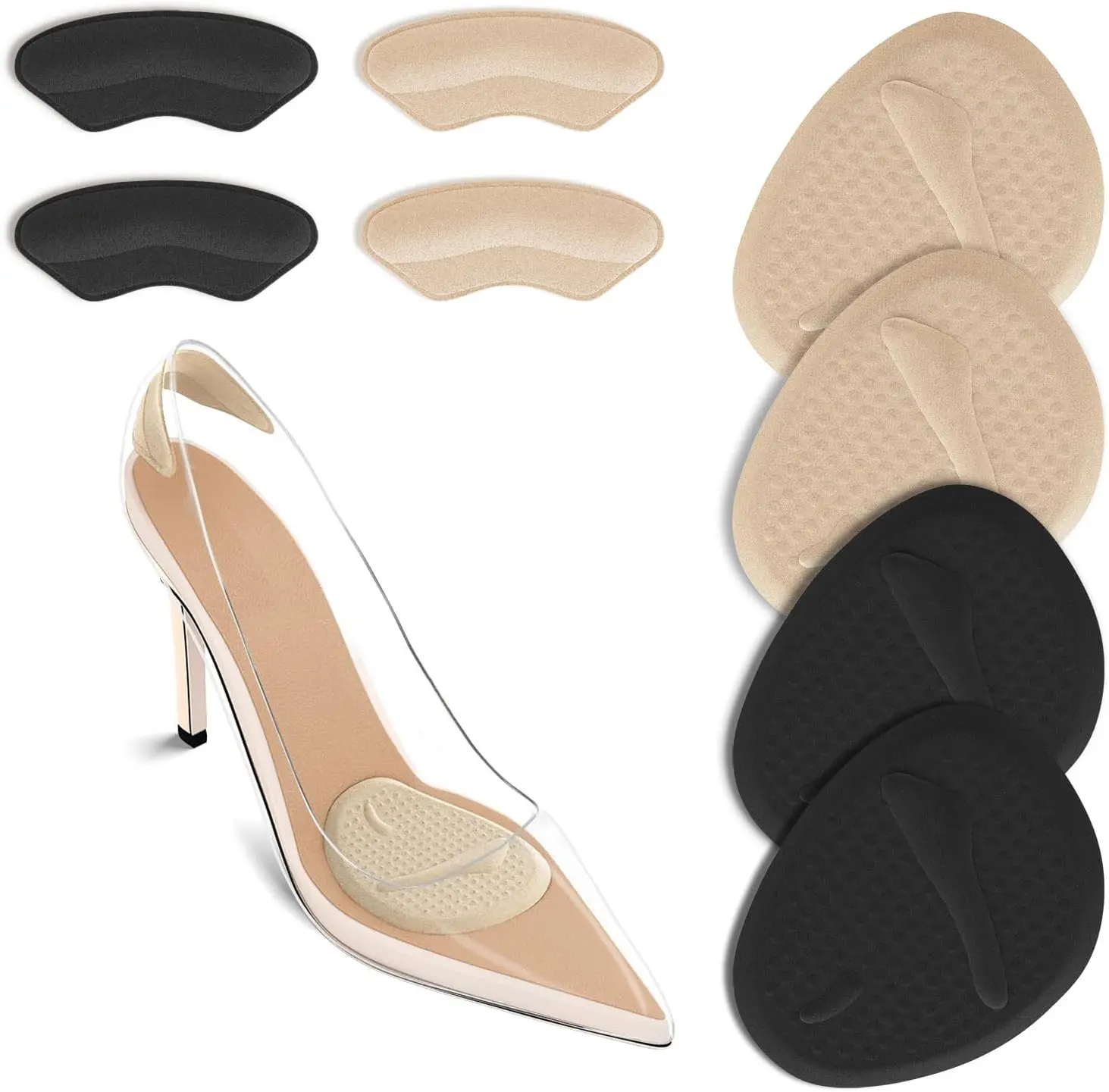 Womens Heels - 2 Sets Heel Pads, Ball of