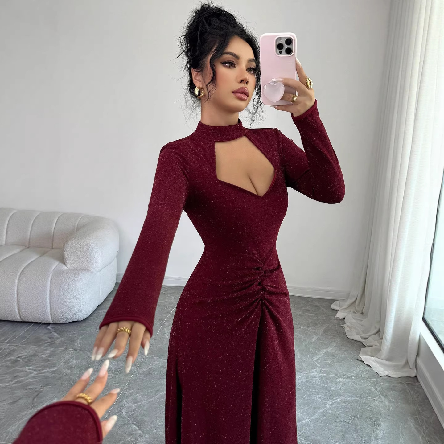 20256 Spring Sexy Fitted Midi  - Midi Dress recension och pris