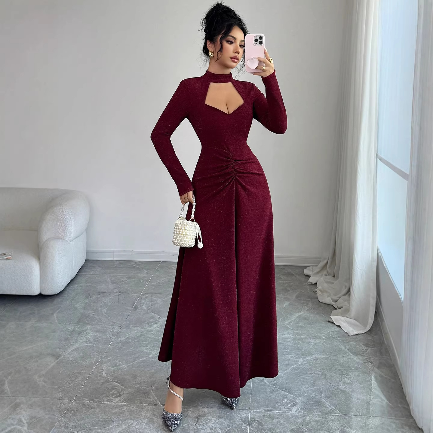 20256 Spring Sexy Fitted Midi  - Midi Dress recension och pris