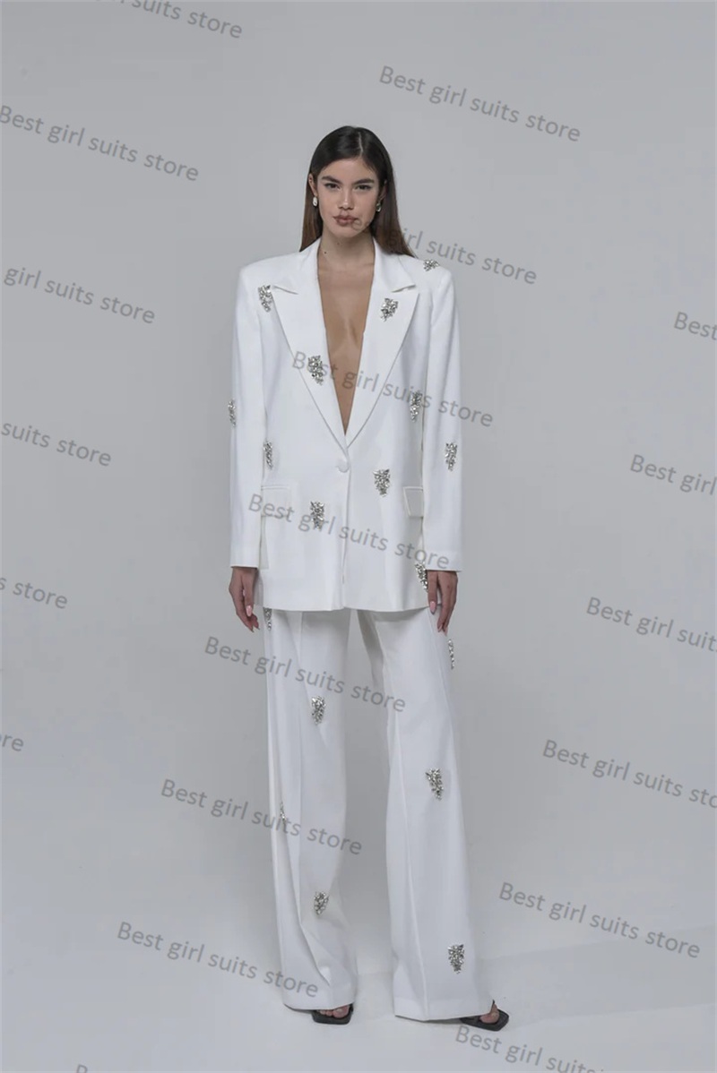 2 Piece Formal Women Suit Pant - Tailored Trouser Wide recension och pris