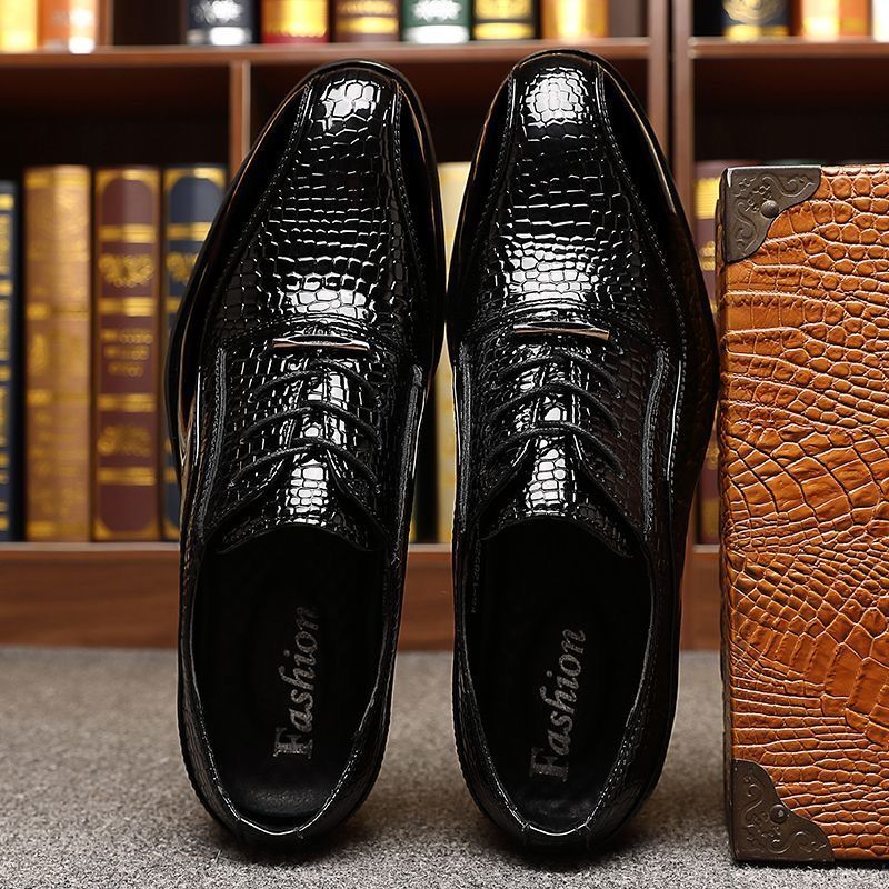 Men's Glossy Patent Leather Br - Formal Dress recension och pris