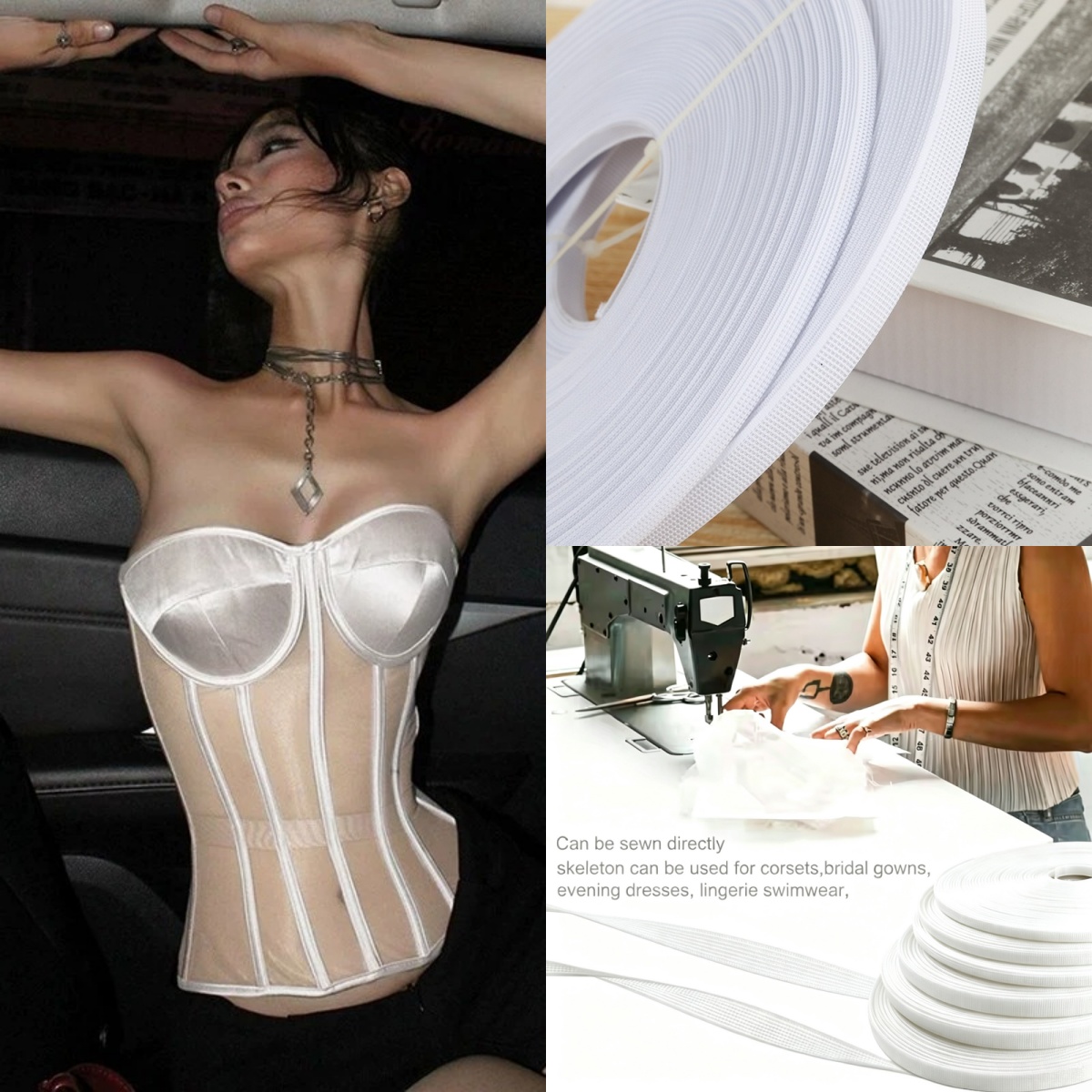 Polyester Fish Boning Tape Cri - Wedding Dress recension och pris