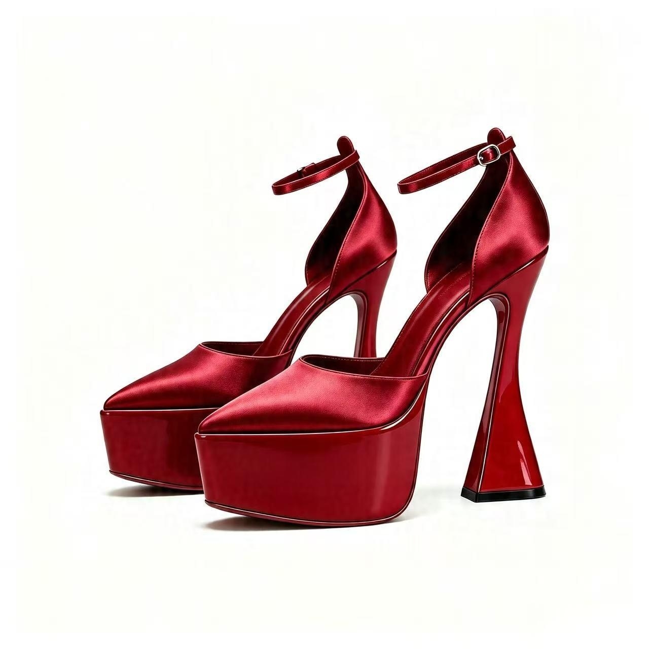 Women Satin Pointed Toe Platfo - Formal Dress recension och pris