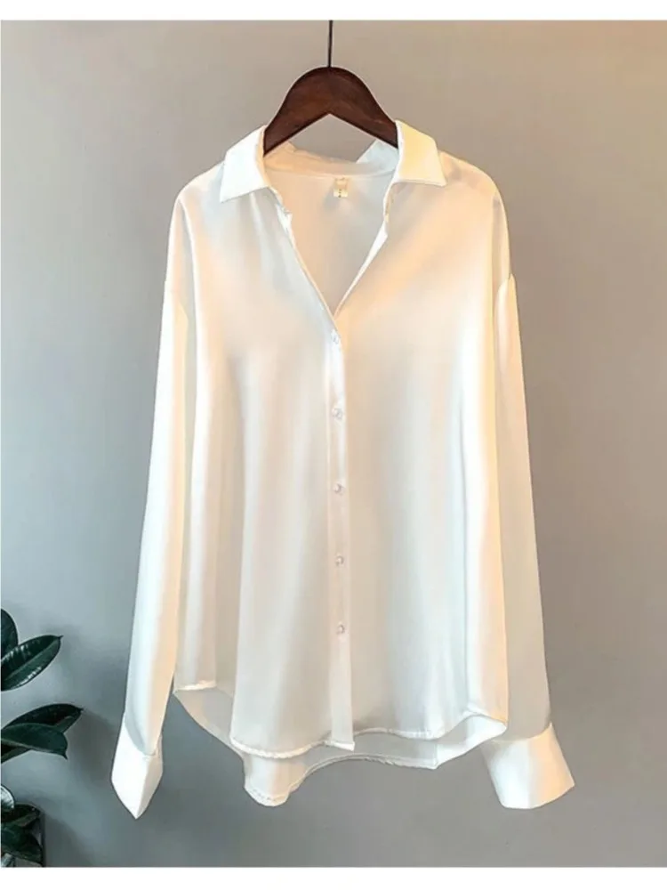 Plus Size Casual Women Silk Sh - Silk Blouse recension och pris