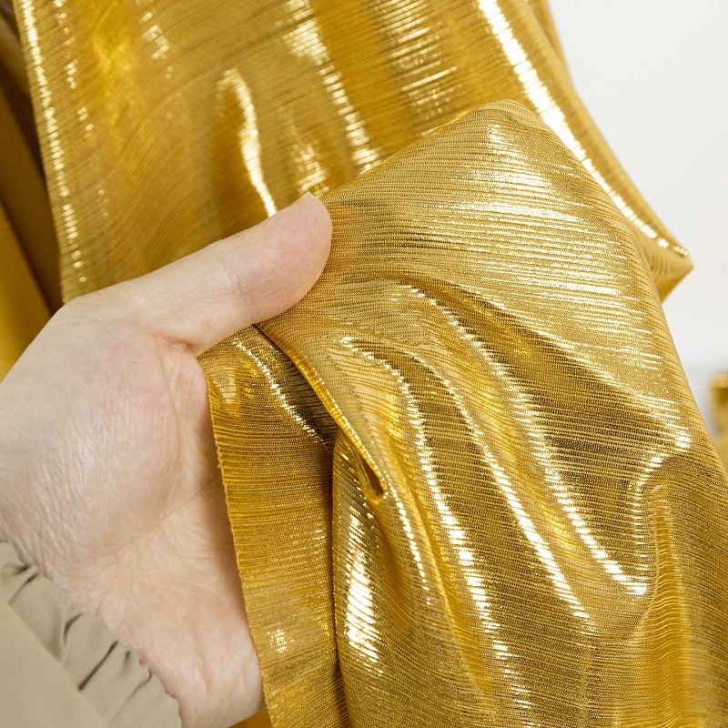 Golden Yellow Ribbed Knit Fabr - Evening Gown recension och pris