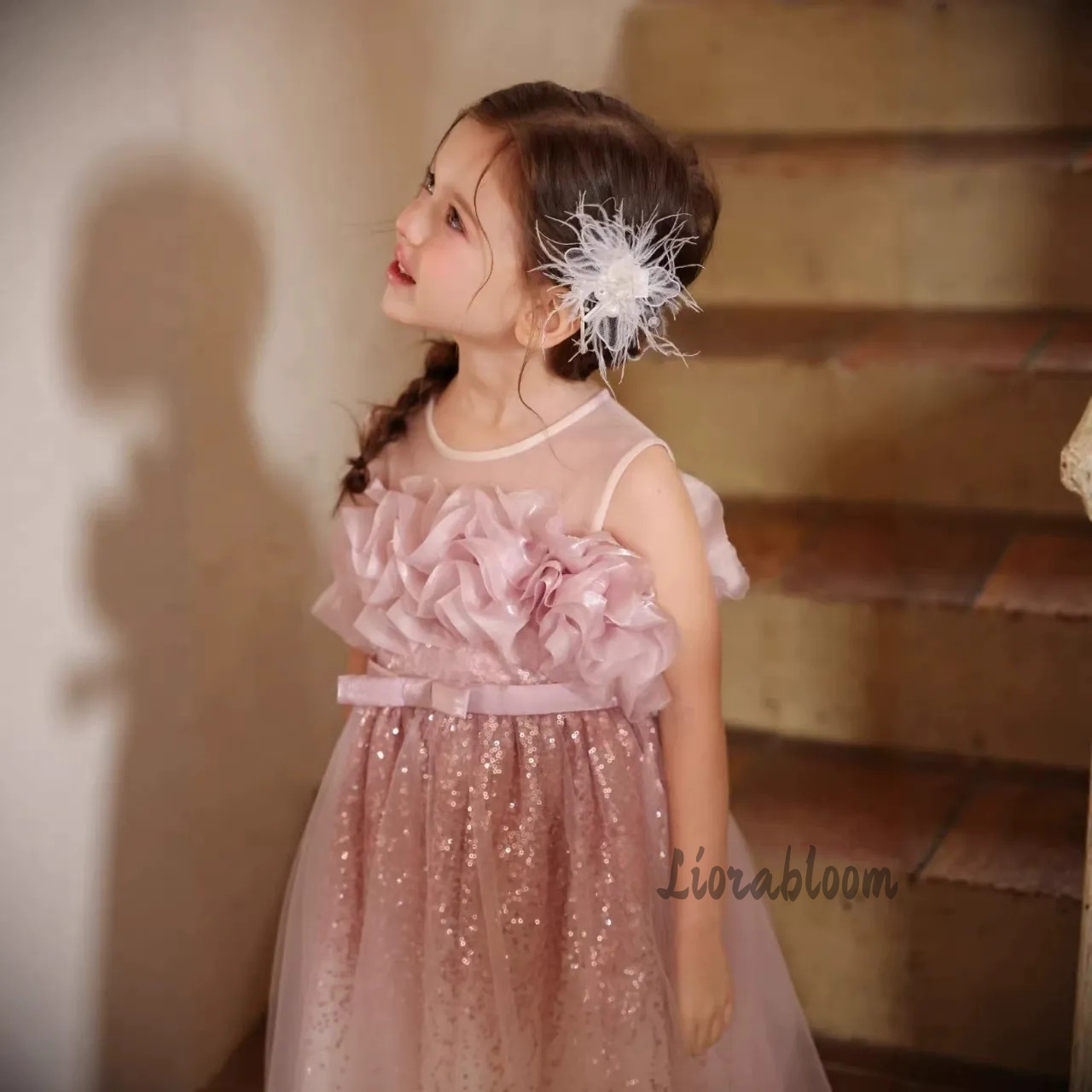 Girls' Pink Wavy Tulle Formal  - Formal Skirt recension och pris