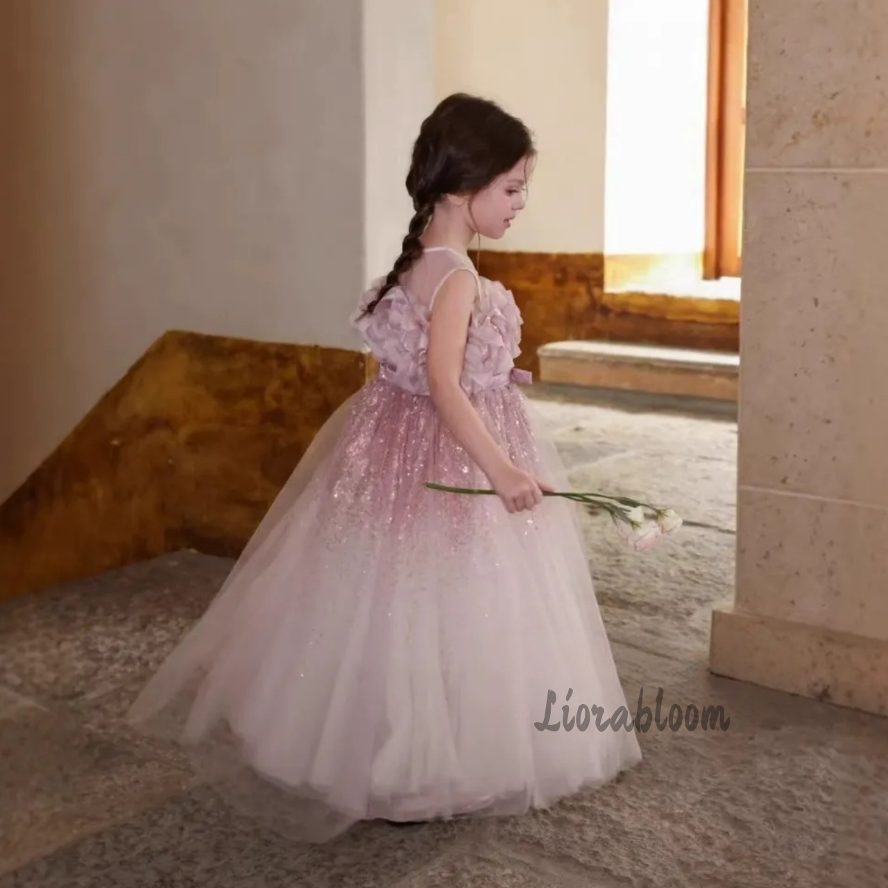 Girls' Pink Wavy Tulle Formal  - Formal Skirt recension och pris