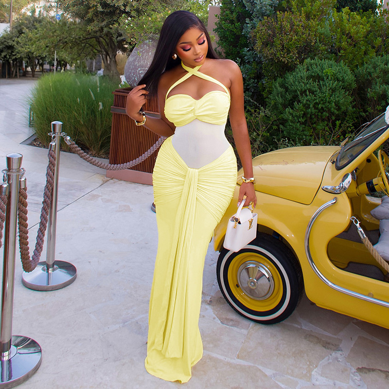 Backless Halter Bodycon Dress  - Midi Dress recension och pris