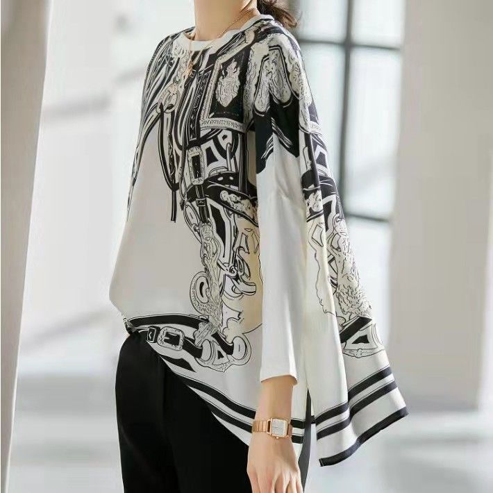 Simulated Silk Top with Drapin - Silk Blouse recension och pris