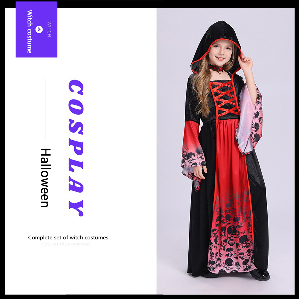Red Black Witch Costume Hooded - Women'S Red Formal Wear recension och pris
