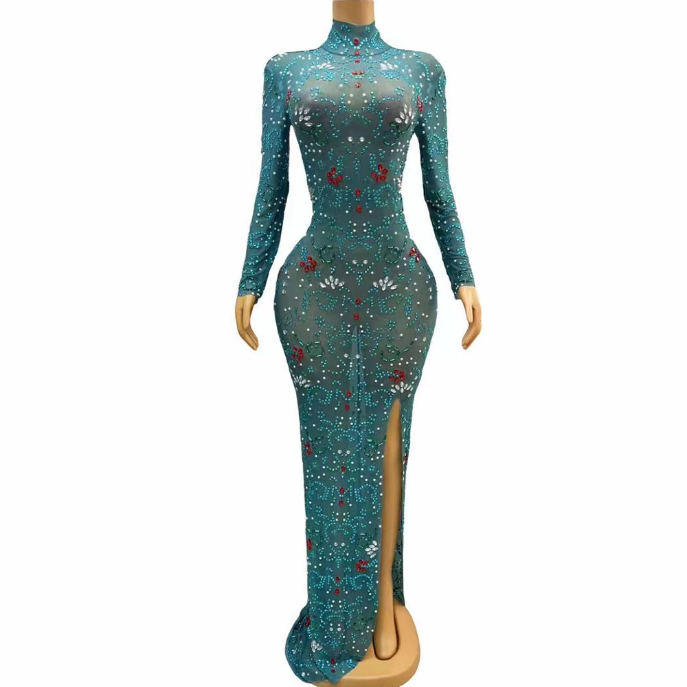 Sexy Stage luxurious Blue Gree - Women'S Red Formal Wear recension och pris