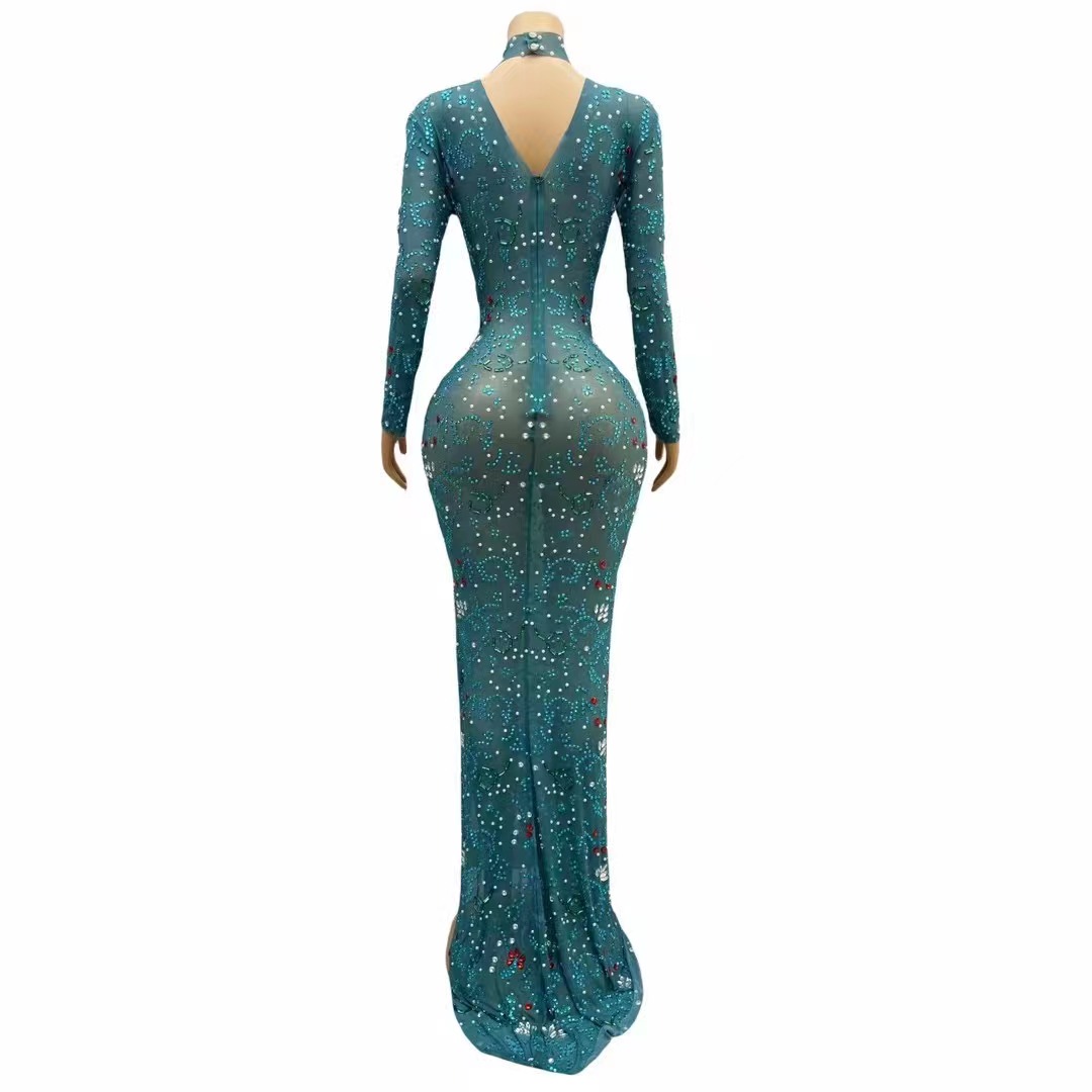 Sexy Stage luxurious Blue Gree - Women'S Red Formal Wear recension och pris