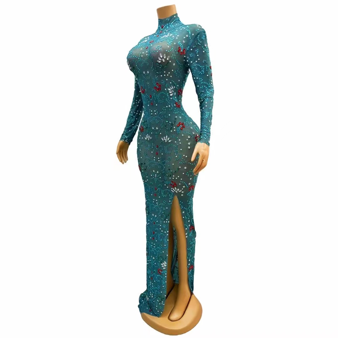Sexy Stage luxurious Blue Gree - Women'S Red Formal Wear recension och pris