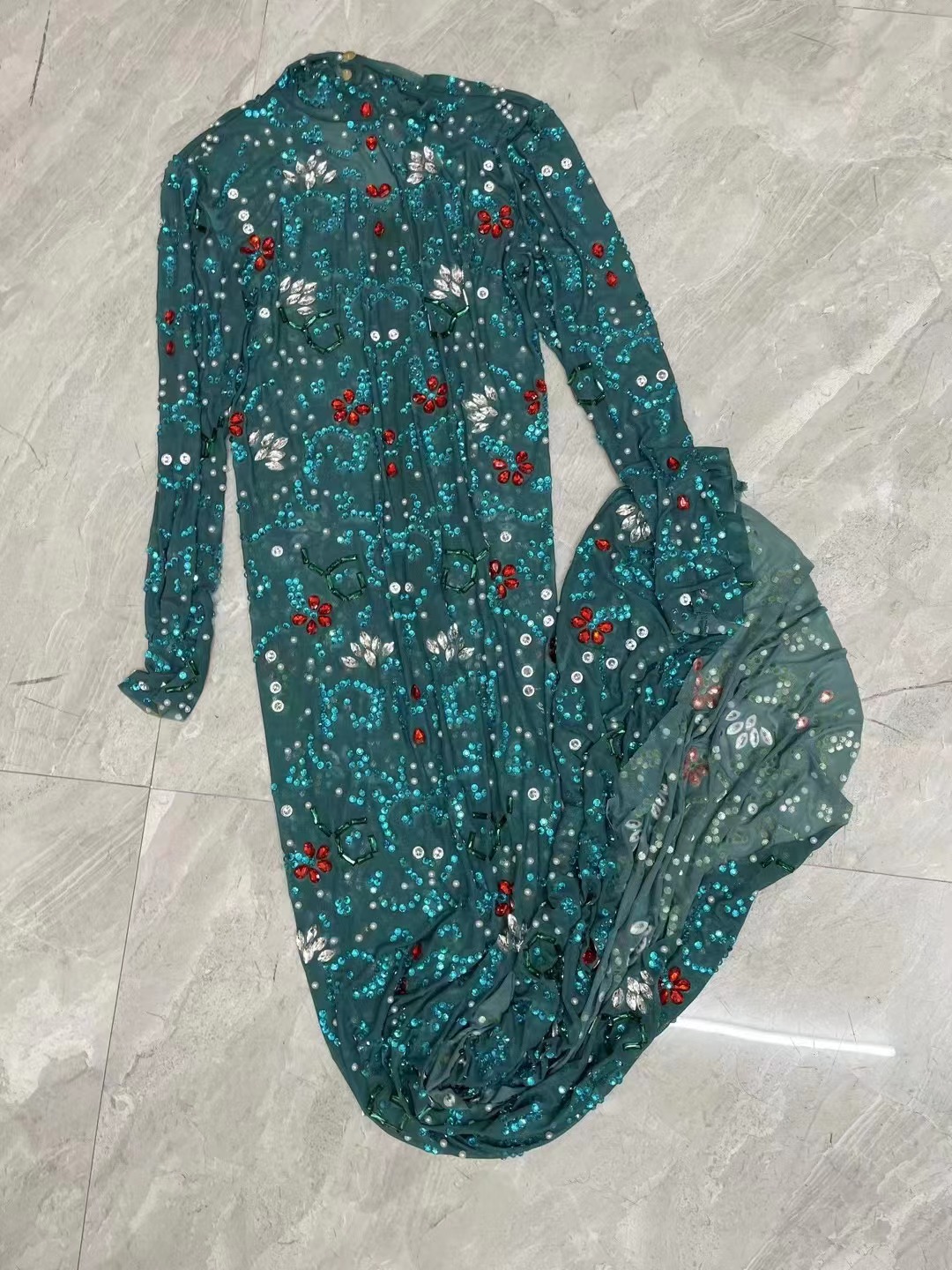Sexy Stage luxurious Blue Gree - Women'S Red Formal Wear recension och pris