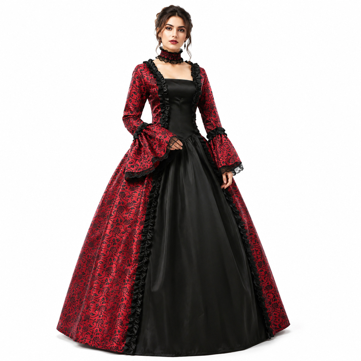 Vintage Medieval Gothic Square - Lace Dress recension och pris