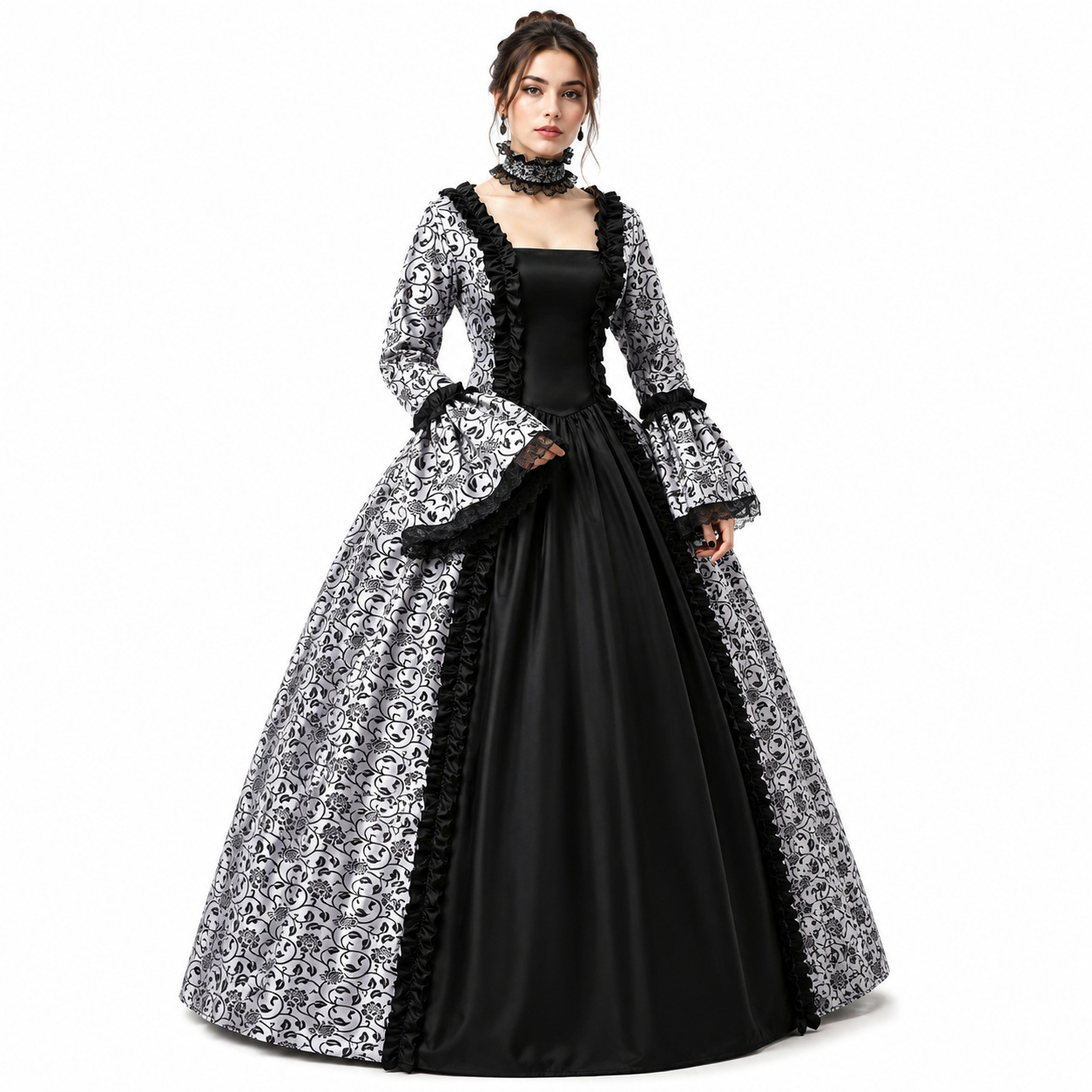 Vintage Medieval Gothic Square - Lace Dress recension och pris