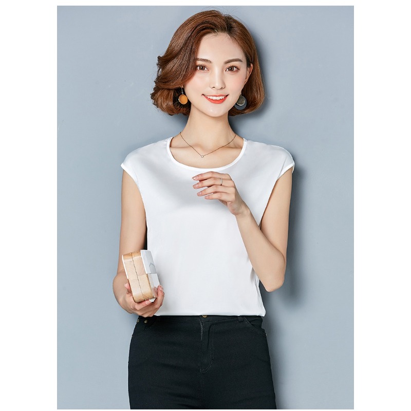 Sexy Silk vest women sleeveles - Silk Blouse recension och pris